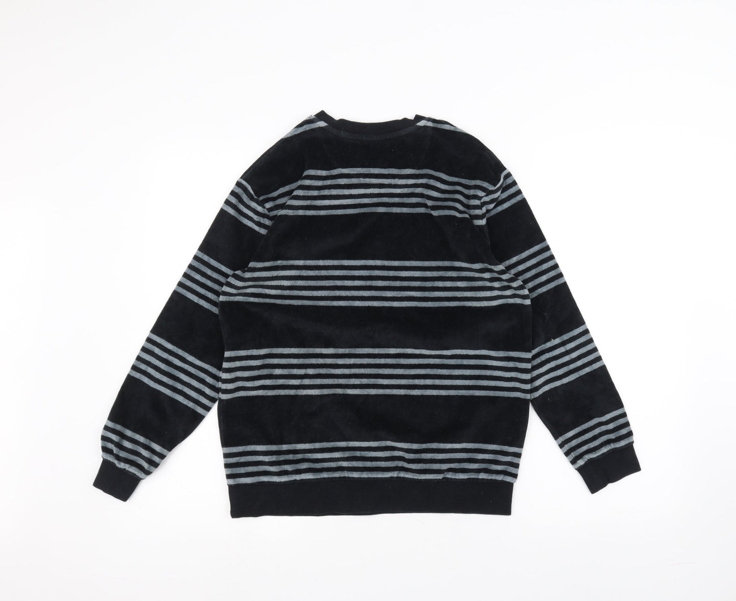 Marks and Spencer Girls Black Striped  Pullover Jumper Size 12-13 Years