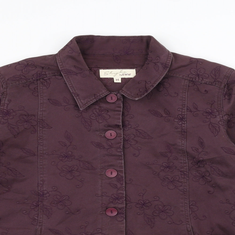 Womens UK Size 16 EWM Purple Jacket