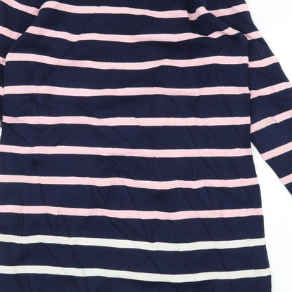 ulifestyle Womens Blue Striped  Jumper Dress  Size S