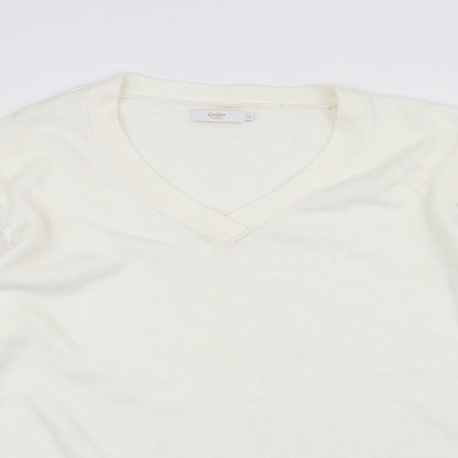 Cotton Traders Womens White   Pullover Jumper Size 12