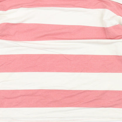 Avenue Womens White Striped  Pullover Jumper Size 12