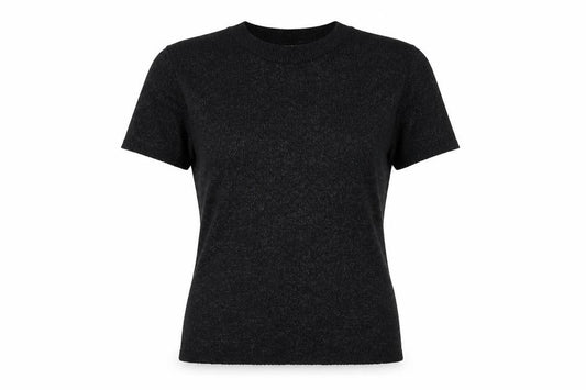 Womens UK Size 10 Berkertex Black Basic T-Shirt
