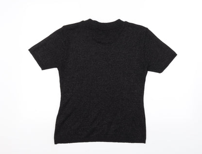 Womens UK Size 10 Berkertex Black Basic T-Shirt