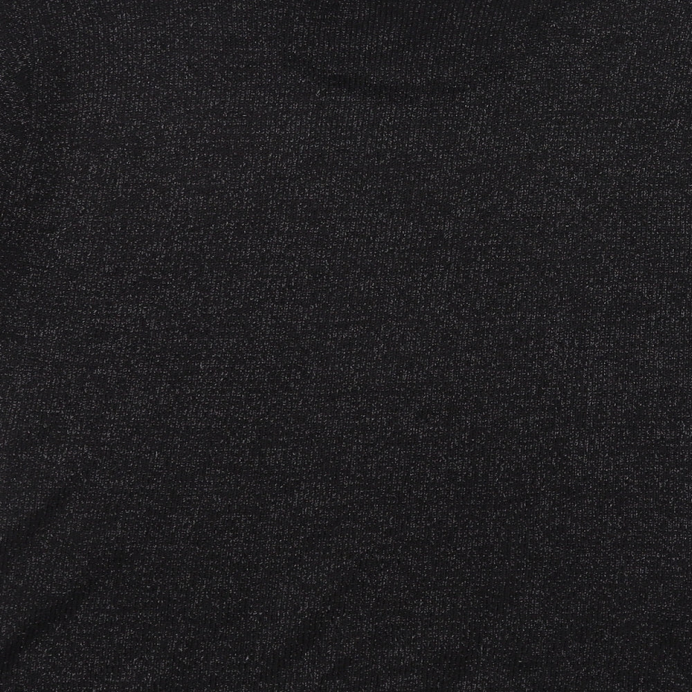 Womens UK Size 10 Berkertex Black Basic T-Shirt