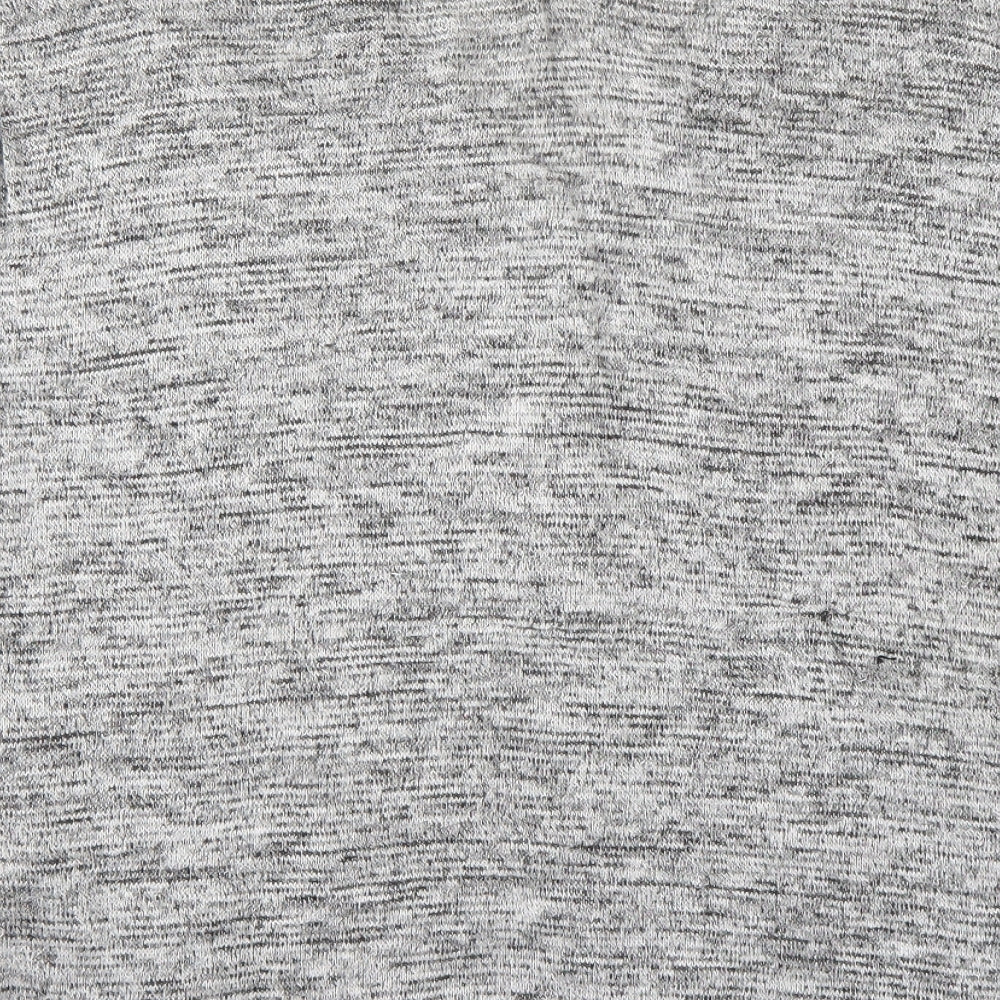 Preworn Womens Grey Striped  Cardigan Jumper Size M