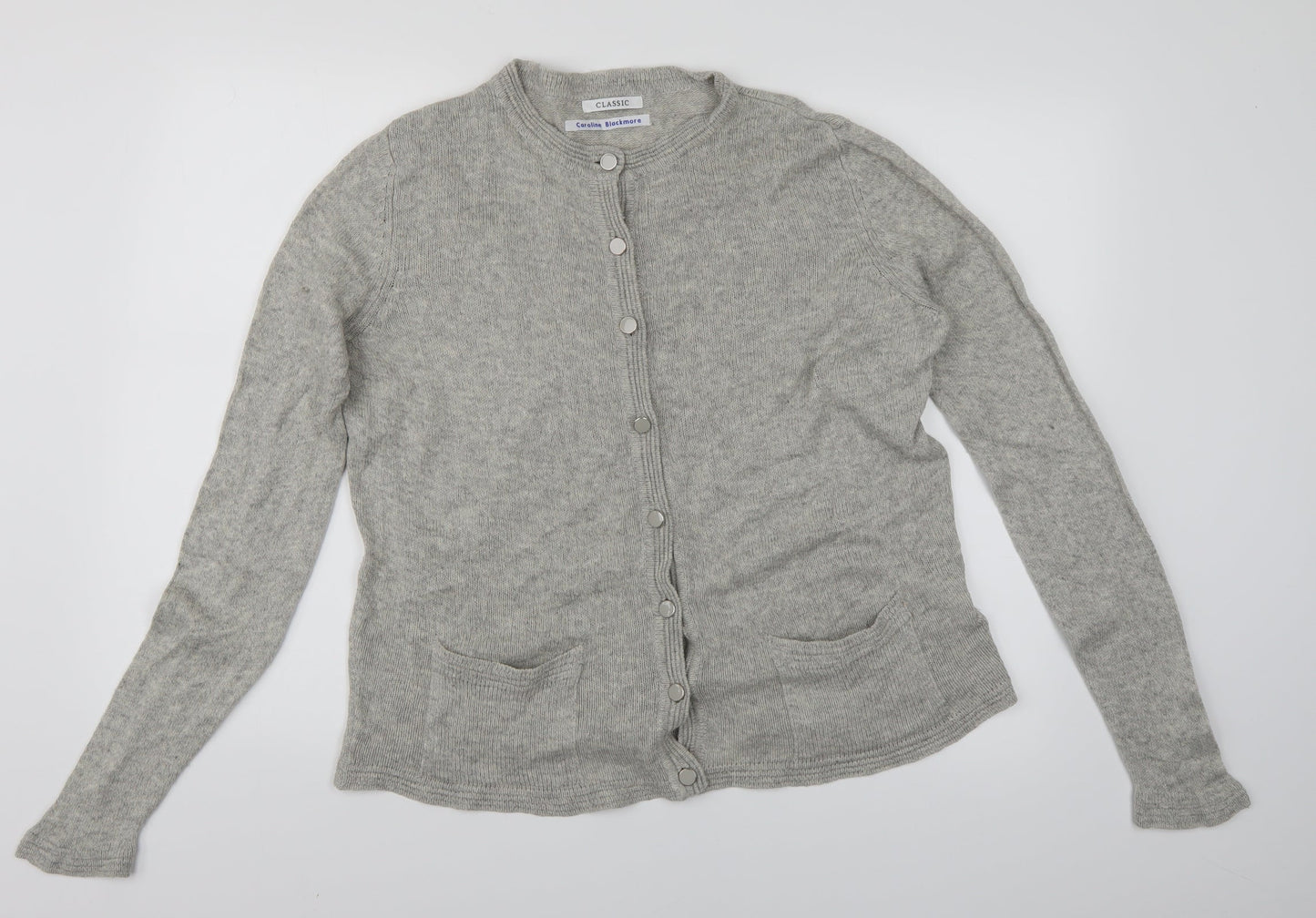 caroline blackmore Womens Grey   Cardigan Jumper Size 14