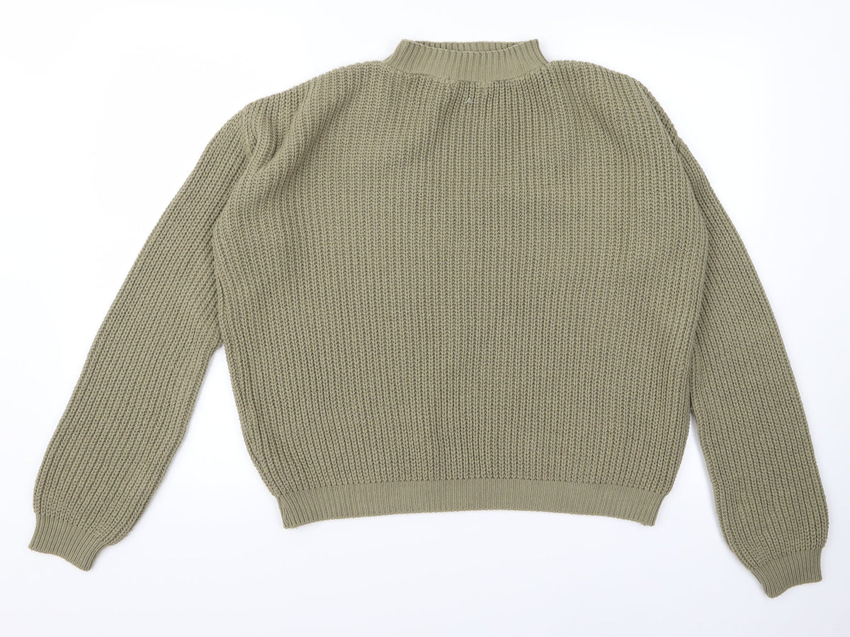 Back view of Missguided women’s green jumper, size S
