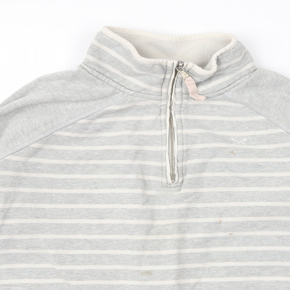 crew Womens Green Striped  Pullover Jumper Size 12