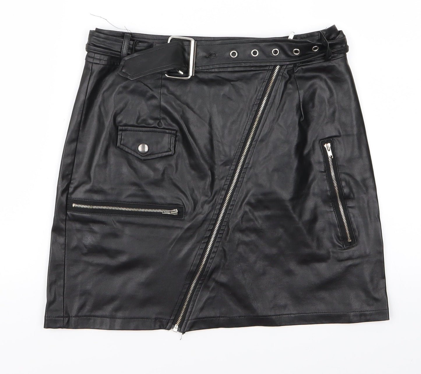 pretylittlething Womens Black   Straight & Pencil Set Size 8