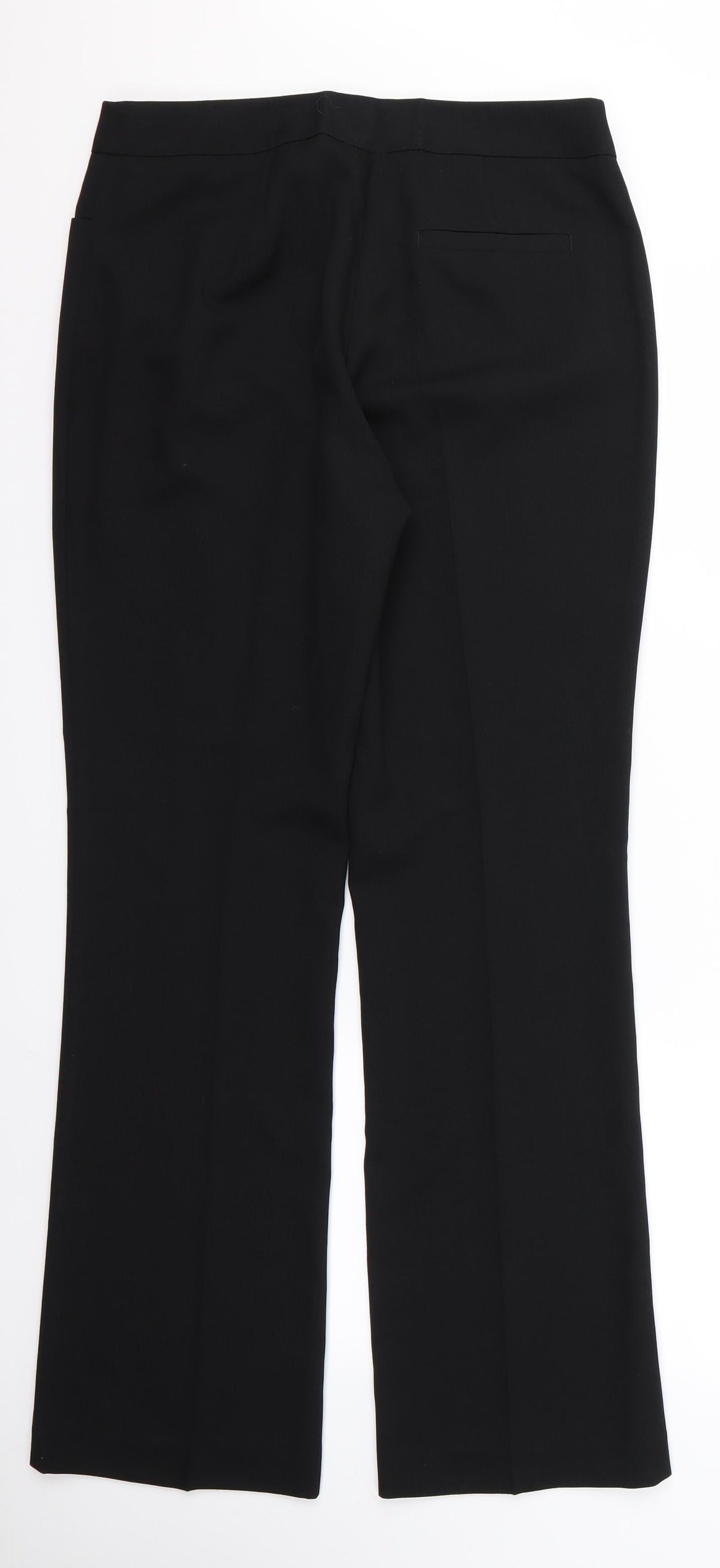 Womens UK Size 10 Preworn Regular Fit  Black Trousers