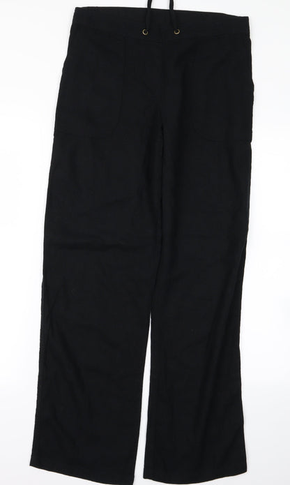 TU Womens Black  Rayon Trousers  Size 30 L30 in