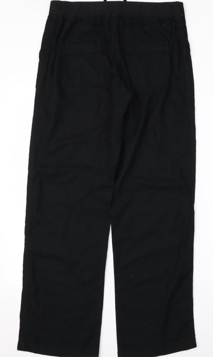 TU Womens Black  Rayon Trousers  Size 30 L30 in