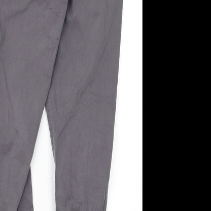 m&s Womens Grey Geometric  Trousers  Size 14 L20 in