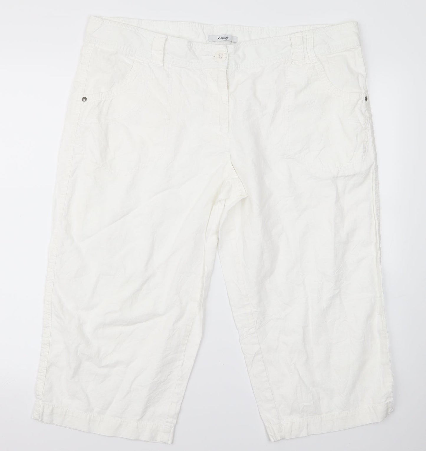 George Womens White   Trousers  Size 36 L21 in