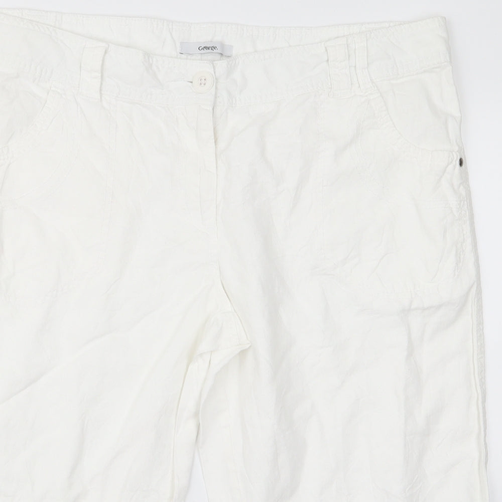 George Womens White   Trousers  Size 36 L21 in