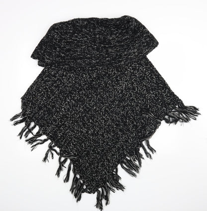 Peakocks Womens Black   Cape Jumper Size M