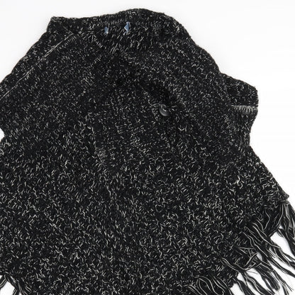 Peakocks Womens Black   Cape Jumper Size M