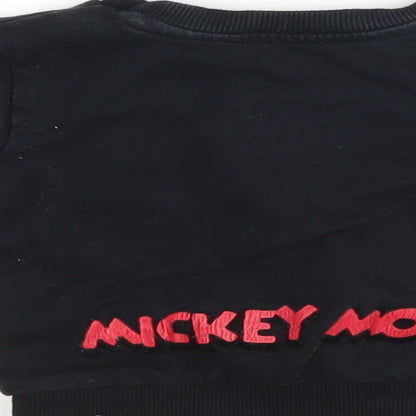 Primark Disney Baby Black   Pullover Jumper Size 9-12 Months  - MICKEY MOUSE