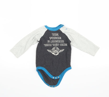 Nutmeg Boys Grey   Babygrow One-Piece Size 12 Months