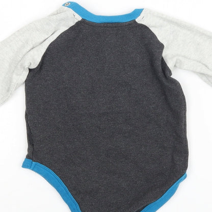 Nutmeg Boys Grey   Babygrow One-Piece Size 12 Months