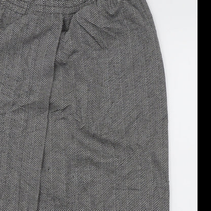 WEEKENDERS Womens Grey Herringbone  A-Line Skirt Size M