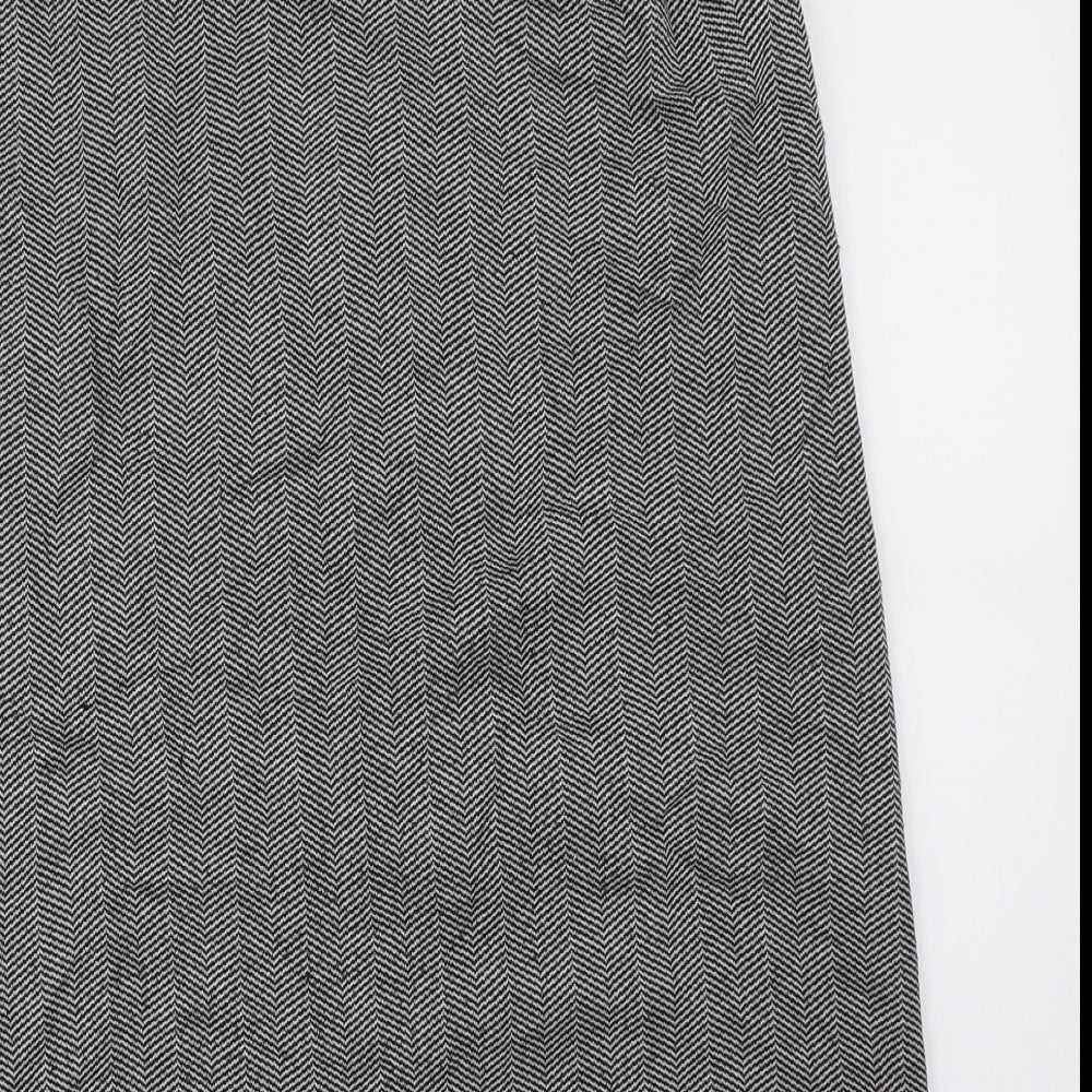 WEEKENDERS Womens Grey Herringbone  A-Line Skirt Size M