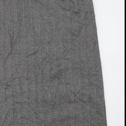 WEEKENDERS Womens Grey Herringbone  A-Line Skirt Size M