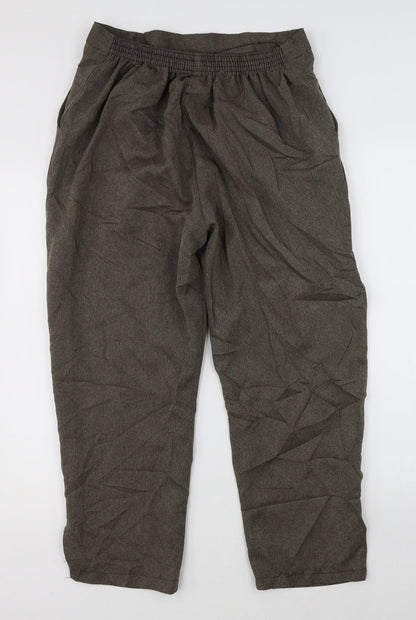 Womens UK Size S Preworn Regular Fit  Brown Trousers