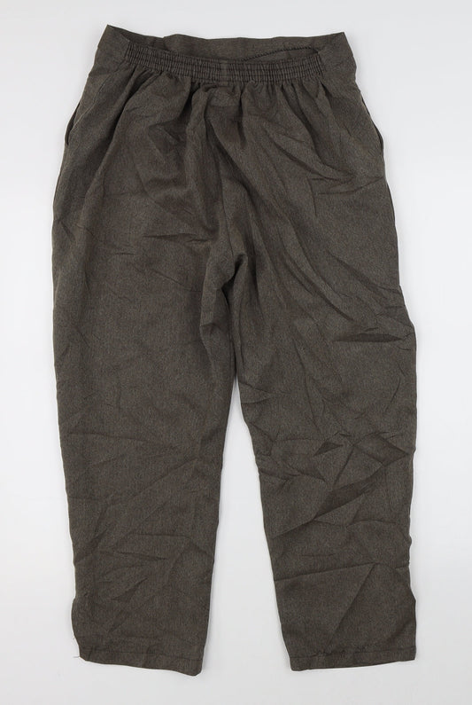 Womens UK Size S Preworn Regular Fit  Brown Trousers