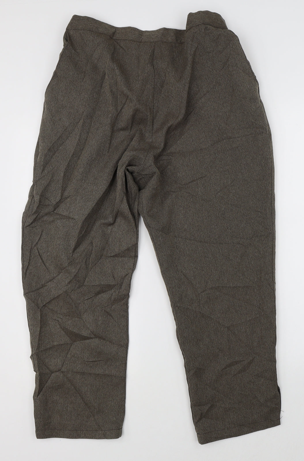 Womens UK Size S Preworn Regular Fit  Brown Trousers