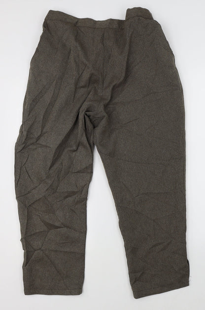 Womens UK Size S Preworn Regular Fit  Brown Trousers