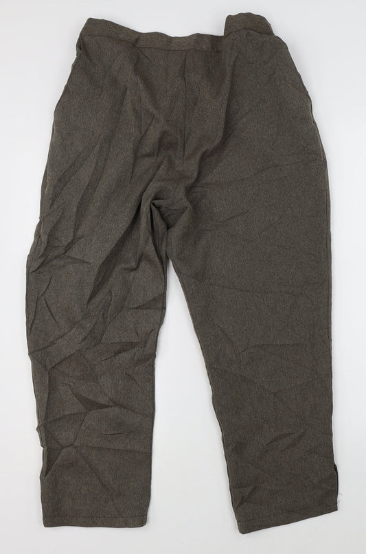 Womens UK Size S Preworn Regular Fit  Brown Trousers