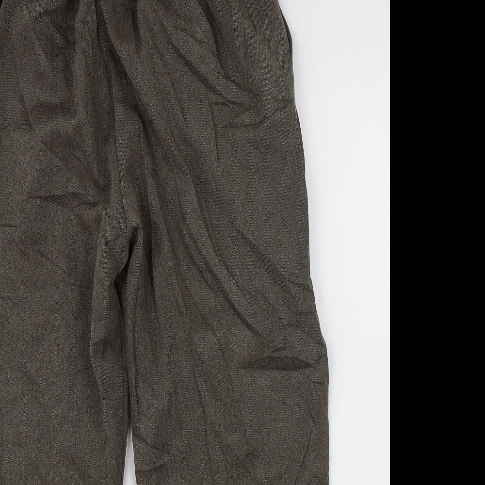 Womens UK Size S Preworn Regular Fit  Brown Trousers