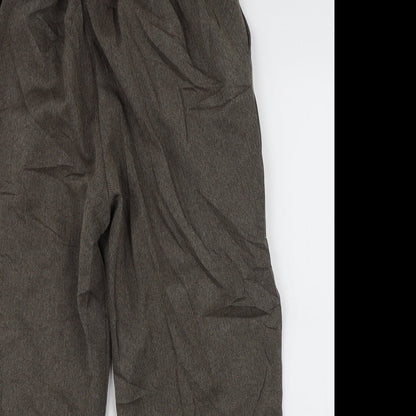 Womens UK Size S Preworn Regular Fit  Brown Trousers