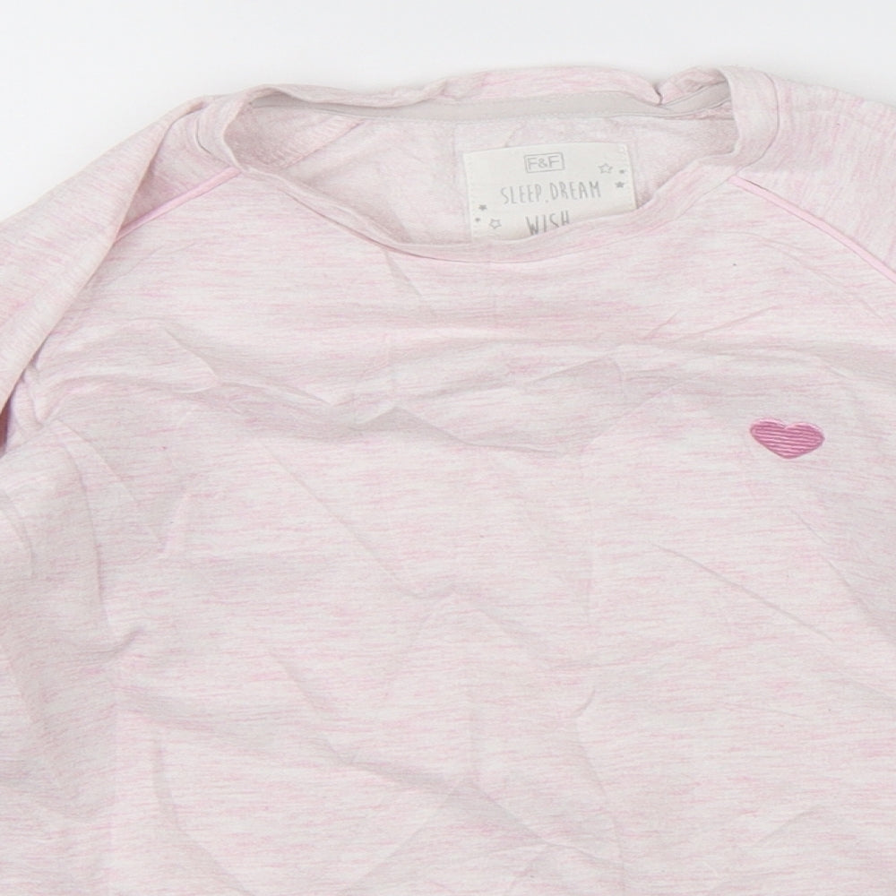F&F Girls Pink    Pyjama Top Size 9-10 Years