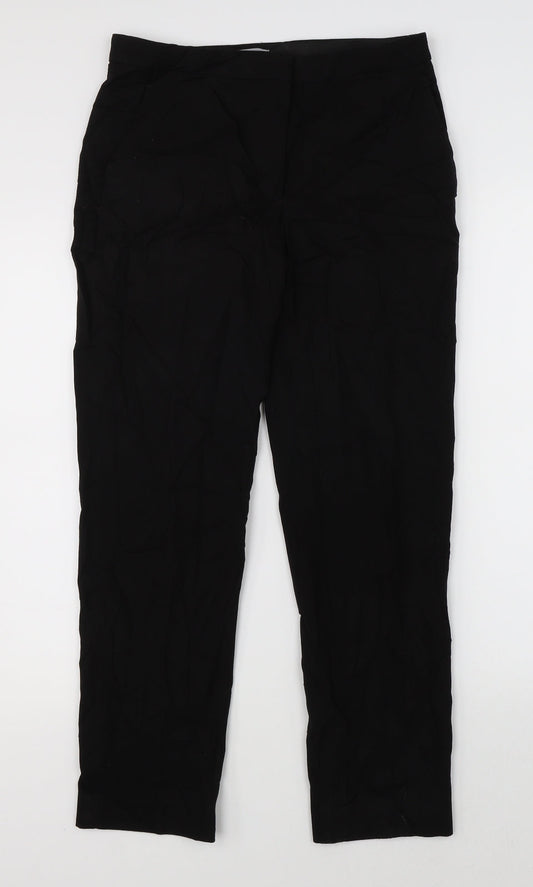Womens UK Size 6 H&M Regular Fit Dress Pants Black Trousers