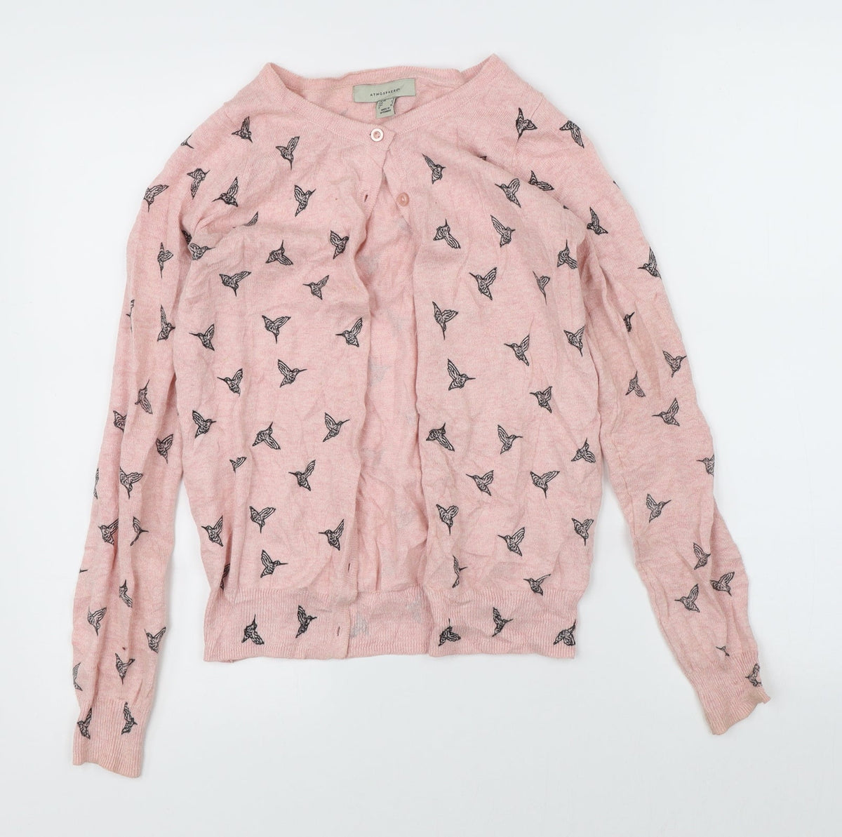 Additional front view of Atmosphere women’s pink cape jumper, size UK 4