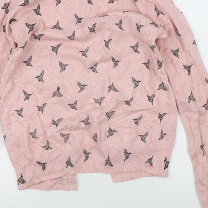 Brand and care label for Atmosphere women’s pink cape jumper, size UK 4