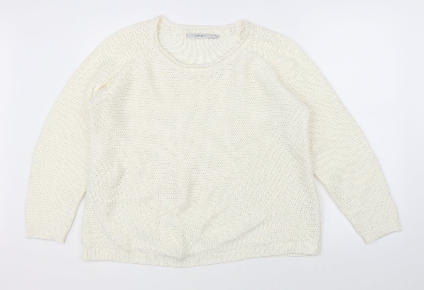 EWM Womens White   Pullover Jumper Size L