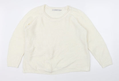EWM Womens White   Pullover Jumper Size L
