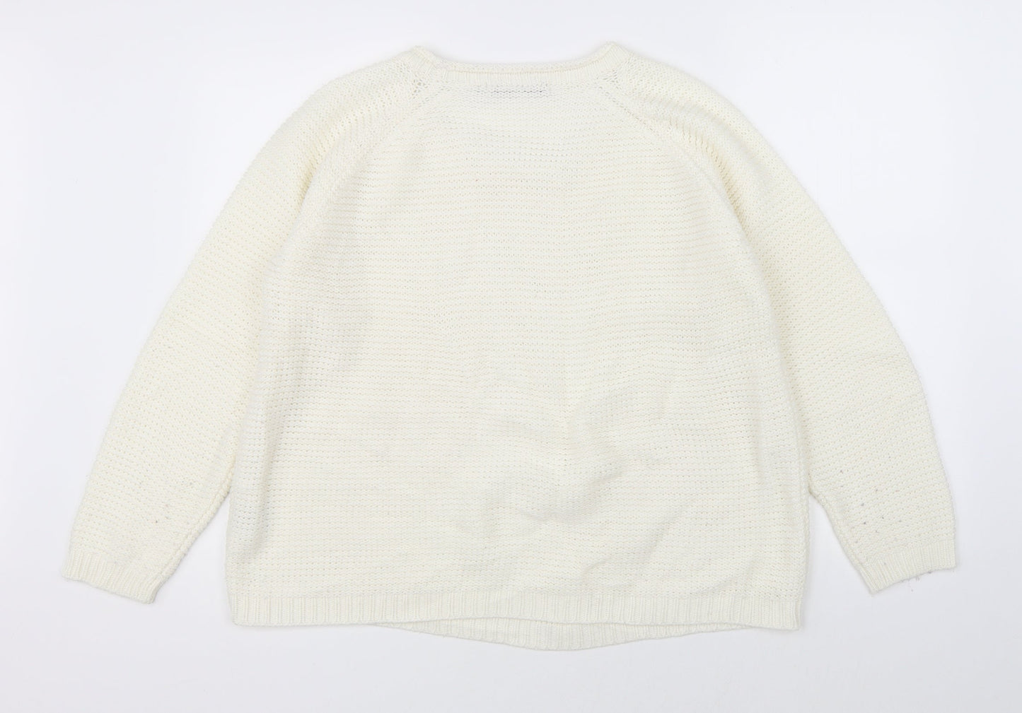 EWM Womens White   Pullover Jumper Size L
