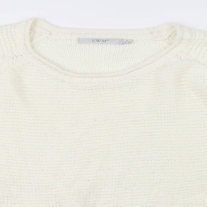 EWM Womens White   Pullover Jumper Size L
