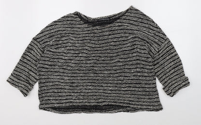 Front view of Atmosphere women’s multicoloured striped jumper, size S
