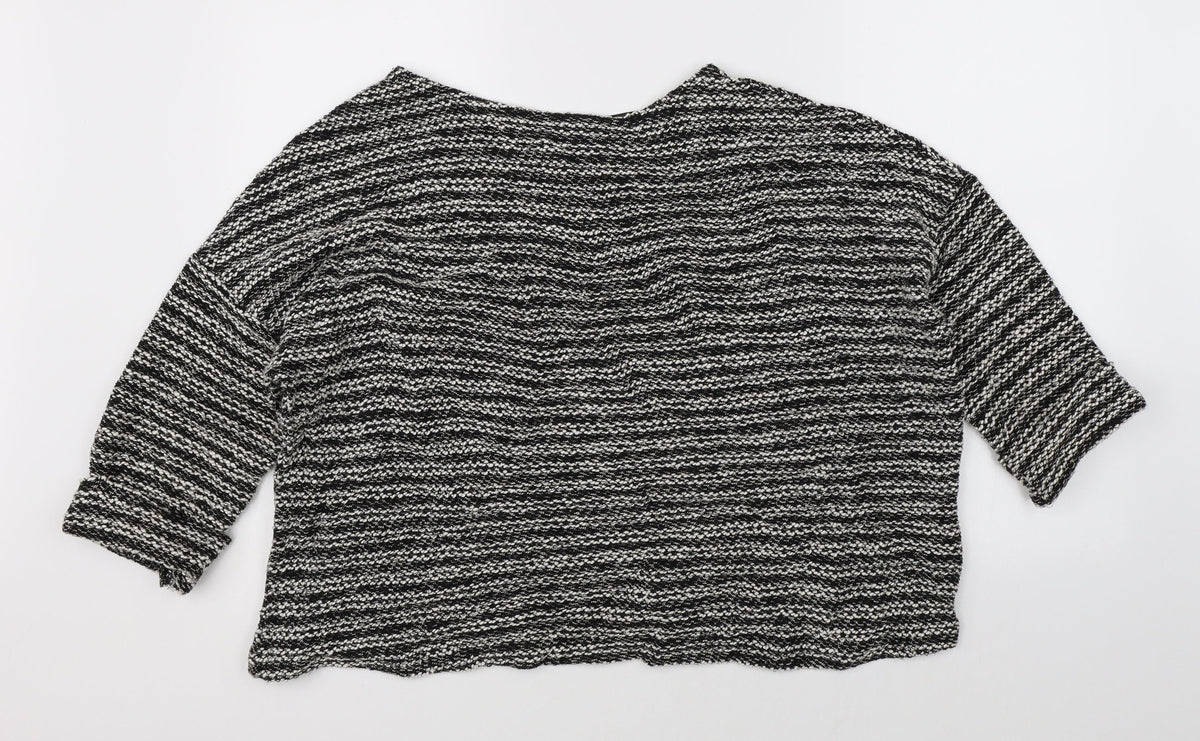 Back view of Atmosphere women’s multicoloured striped jumper, size S