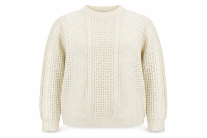 Front view of Affections women’s beige knit jumper, size XL