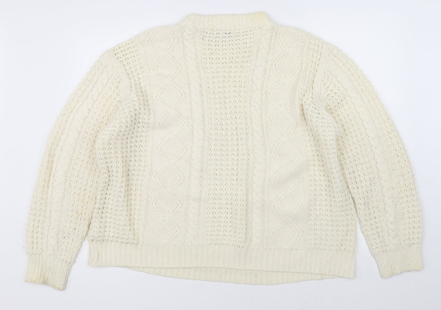 Affections Womens Beige  Knit Pullover Jumper Size XL