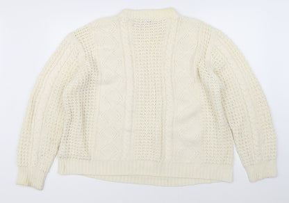Affections Womens Beige  Knit Pullover Jumper Size XL