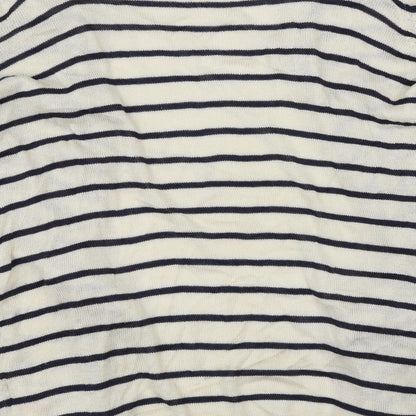 Jaqueline de Yong Womens Beige Striped  Cardigan Jumper Size XS
