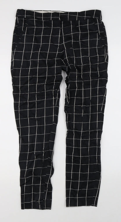 Womens UK Size 6 H&M Regular Fit  Black Trousers