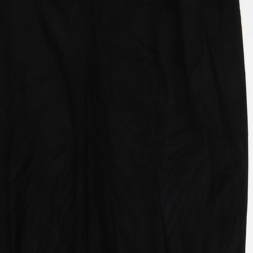 Womens UK Size 16 Preworn Regular Fit  Black Trousers